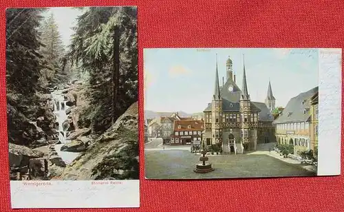 () Zwei Postkarten Wernigerode. Beschrieben 1907. Ansichtskarte