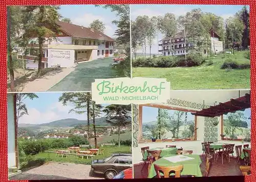 () Wald-Michelbach. Odenwald. Gasthof Birkenhof. VHG-Postkarte / Ansichtskarte