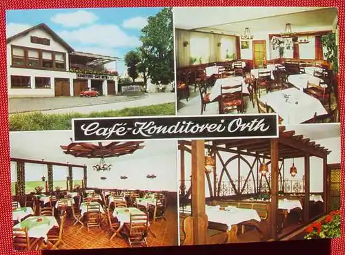 () Bad Koenig - Zell, Odenwald. Gasthaus u. Cafe Orth. Postkarte / Ansichtskarte