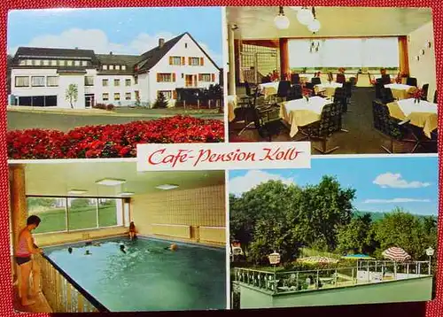 () 6349 Breitscheid, Dillkreis. Cafe-Pension Kolb. Ansichtskarte