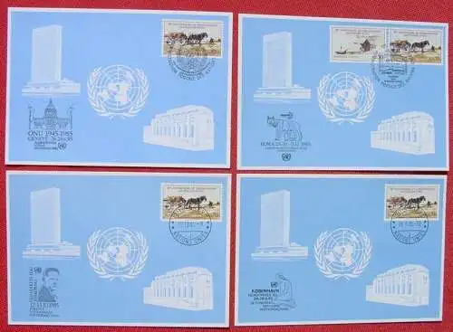 Neu : Versandkosten ab Euro 1,60 () United Nations Genf. Blaue Karten. 7 Stück. Alles verschiedene Karten von 1985. TOP Zustand ! 
