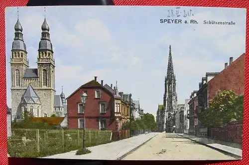 (1038746) 67346 Speyer a. Rh. Schuetzenstrasse. Kunstverlag Schmid, um 1920. Ansichtskarte