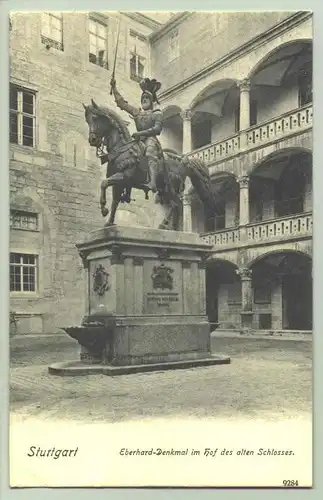 (1038774) AK "Stuttgart. Eberhard-Denkmal". Verlag Reinicke & Rubin, Magdeburg 1904