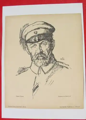 () Kunstblatt : 'Richard Dehmel'. Zeichnung von Emil Orlik, um 1915