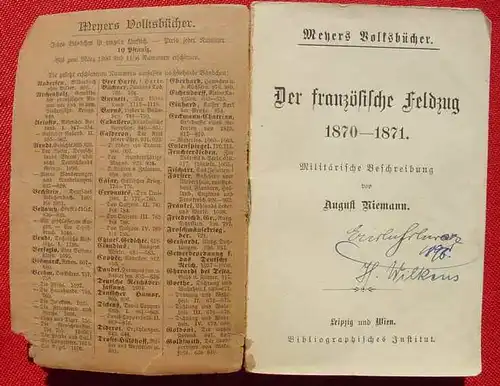 (0340213) Niemann "Der franzoesische Feldzug 1870-1871". 400 S., Leipzig u. Wien