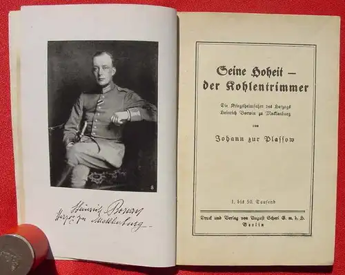 () "Seine Hoheit, der Kohlentrimmer" Herzog H. Borwin zu Mecklemburg. 1916 Berlin