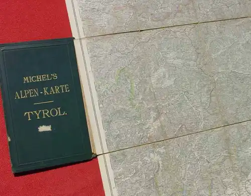 (1006613) "Michel-s Alpen-Karte TYROL". Leinenfaltkarte. Finsterlein, Muenchen, um 1890 ?