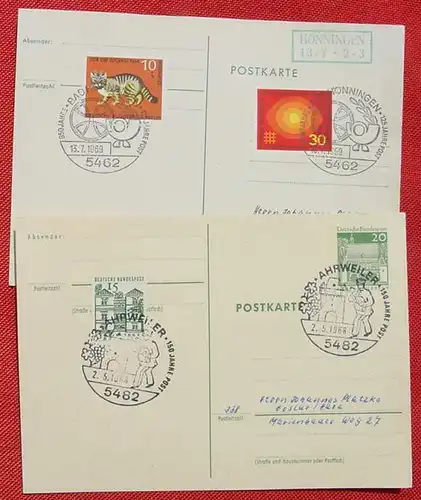 (1042017) 6 Postkarten mit Sonderstempeln Philatelie / Briefmarken, 1962 - 1969