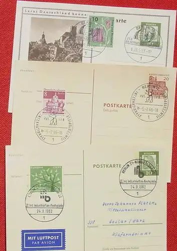 () 5 Postkarten mit Sonderstempeln zum Thema FILM, u.a., 1962-1970