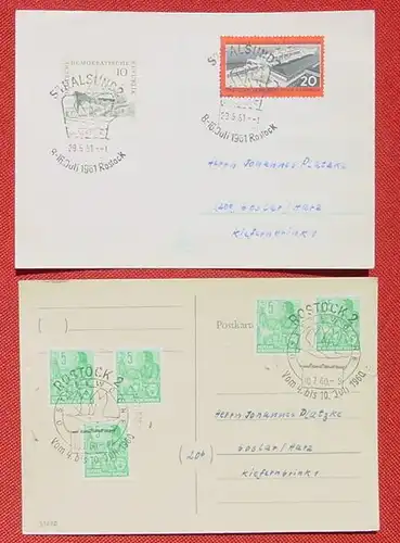 (1042030) 10 Postkarten mit Sonderstempeln DDR um 1960-1965