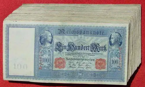 () Deutsches Reich. 100 x 100 Reichsmark 1910 / wenige 1908. Geldscheine # nlvnoten