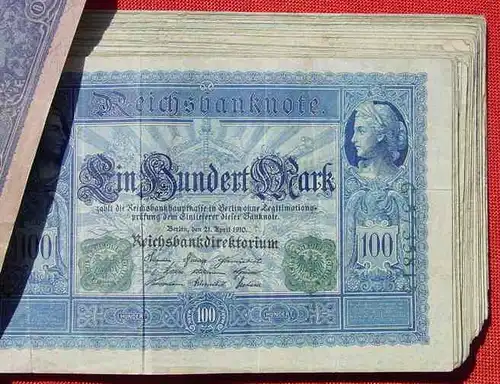 () Deutsches Reich. 100 x 100 Reichsmark 1910 / wenige 1908. Geldscheine # nlvnoten