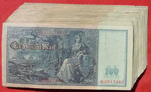 () Deutsches Reich. 100 x 100 Reichsmark 1910 / wenige 1908. Geldscheine # nlvnoten