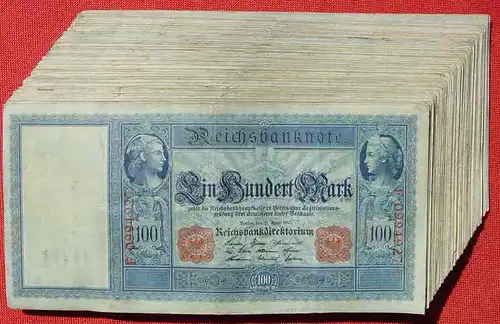 (1042053) Deutsches Reich. 100 x 100 Reichsmark 1910 / wenige 1908. Geldscheine # nlvnoten
