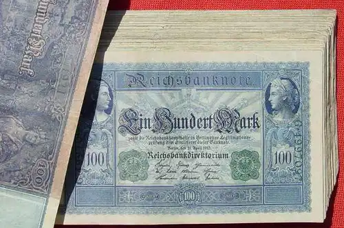 () Deutsches Reich. 100 x 100 Reichsmark 1910 / wenige 1908. Geldscheine # nlvnoten