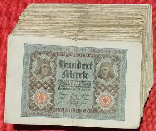 () Deutsches Reich. 100 x 100 Reichsmark, Berlin 1. 11. 1920. Geldscheine # nlvnoten