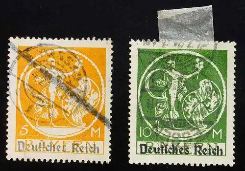 (1042106) Deutsches Reich Briefmarken Mi. 135-I, 135-I (Farbton), 136-I, 137-I)