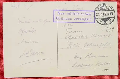 (1042150) Postkarte 1915. Posen. Akademie u. Bismarck-Denkmal