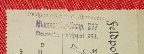 () Feldpostbrief 1917 mit Stempel : Minenwerfer-Komp. 217, Feldpost 993