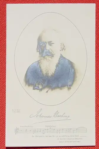 (1042199) Foto-Postkarte Johannes Brahms. Ruckseite unbeschrieben. Um 1900 ?