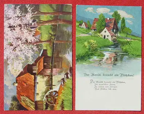 (1042205) 4 x Postkarten Motiv : Wassermuehlen. 1902-1931