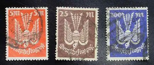 (1042217) Deutsche Flugpost. Mi.-Nr. 263, 265, 267, gestempelt, Gebrauchsspuren
