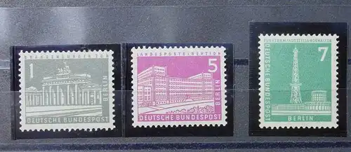 () Berlin, Mi. 140-142, 144-154. Freimarken Berliner Stadtbilder 1956-1962, postfrisch