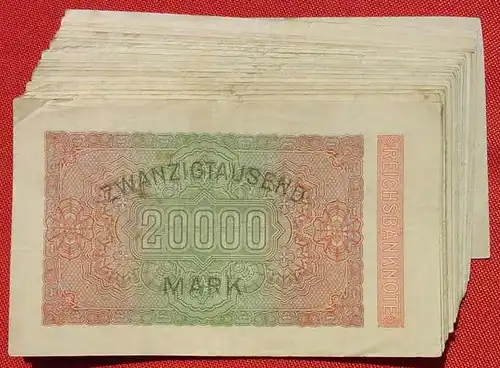 () 28 x 20.000 Reichsmark, Berlin 20. Feb. 1923. Reichsbanknoten, Ro. 84