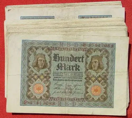 () 48 x 100 Reichsmark, Berlin 1. 11. 1920. Reichsbanknoten, Ro. 67