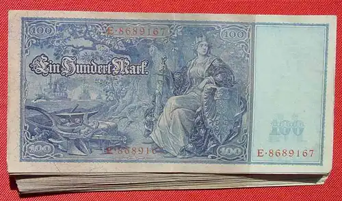(1042260) 57 Banknoten zu je 100,00 Reichsmark, Berlin 1910. Ro. 43. Deutsches Reich. Geldscheine # nlvnoten