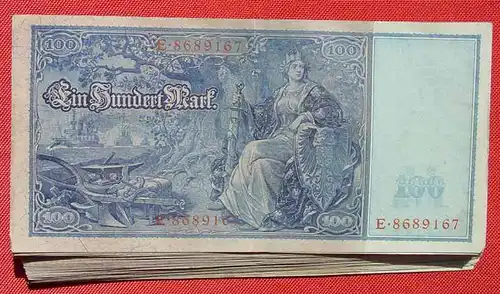 () 57 Banknoten zu je 100,00 Reichsmark, Berlin 1910. Ro. 43. Deutsches Reich. Geldscheine # nlvnoten