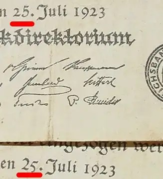 (1042267) 16 Banknoten zu je 1 Million Reichsmark, Berlin 1923. Ro. 92. Deutsches Reich. Geldscheine # nlvnoten
