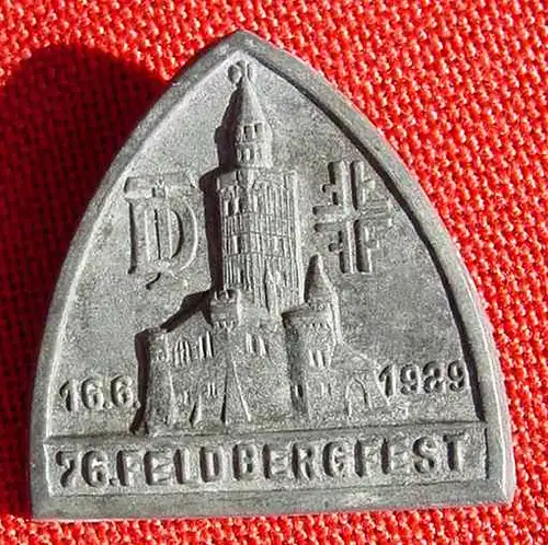(1016026) Blechabzeichen Feldbergfest 1929. Sueddeutscher Turnerbund
