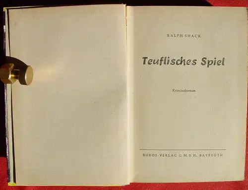 (1042505) Ralph Shack "Teuflisches Spiel". Kriminal. 240 S., Heros-Verlag Bayreuth