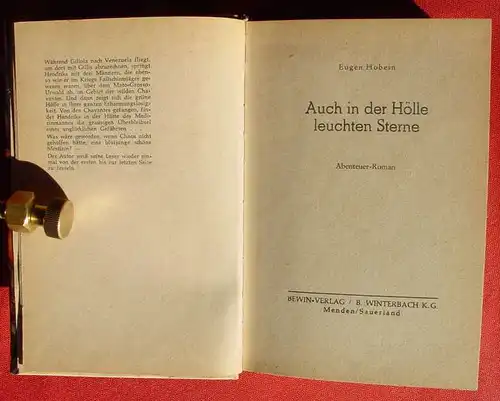 () Hobein "Auch in der Hoelle leuchten Sterne". Abenteuer. 256 S., Bewin-Verlag / B. Winterbach, Menden