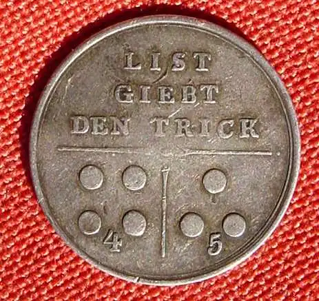 (1042622) Whistmarke / Spielmarke um 1800 ? (vermutlich Silber)