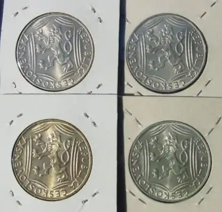 (1042774) Silbermuenzen der Tschechoslowakei. 4 x 100 Kronen 1948 (KM. 27, 1918-1948)