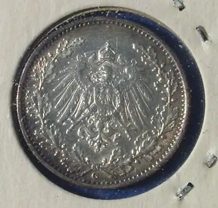 () Deutsches Reich. Silbermuenze. Halbe Reichsmark 1906-G, Jaeger-Nr. 16