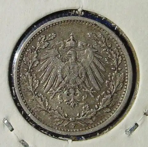 () Deutsches Reich. Silbermuenze. Halbe Reichsmark 1911-F, Jaeger-Nr. 16