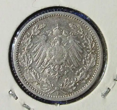 () Deutsches Reich. Silbermuenze. Halbe Reichsmark 1912-F, Jaeger-Nr. 16