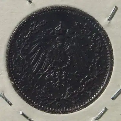 () Deutsches Reich. Silbermuenze. Halbe Reichsmark 1918-G, geschwaerzt ! TOP Zustand. Jaeger-Nr. 16