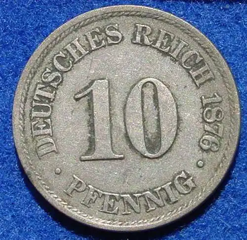 () Deutsches Reich 10 Pfennig 1876-B. Kaiserreich. J.4