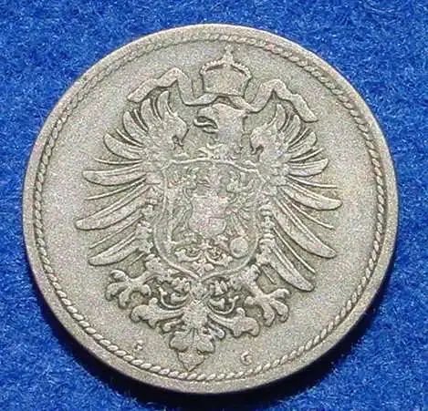 () Deutsches Reich 10 Pfennig 1876-G. Kaiserreich. J.4