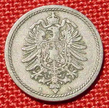 () Deutsches Reich 5 Pfennig 1874-A. Kaiserreich. J.3