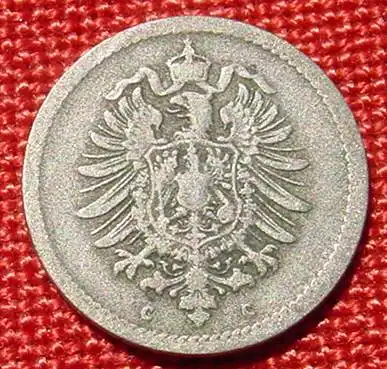 () Deutsches Reich 5 Pfennig 1874-C. Kaiserreich. J.3