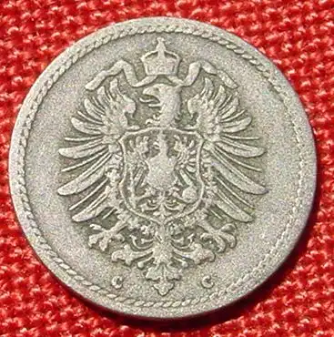 () Deutsches Reich 5 Pfennig 1874-C. Kaiserreich. J.3