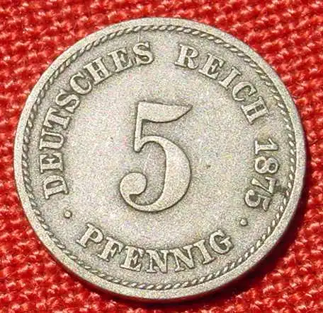 (1044010) Deutsches Reich 5 Pfennig 1875-F. Kaiserreich. J.3