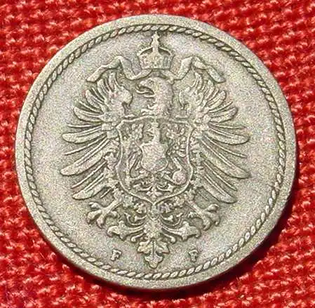 () Deutsches Reich 5 Pfennig 1875-F. Kaiserreich. J.3