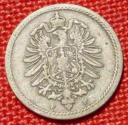 () Deutsches Reich 5 Pfennig 1875-F. Kaiserreich. J.3