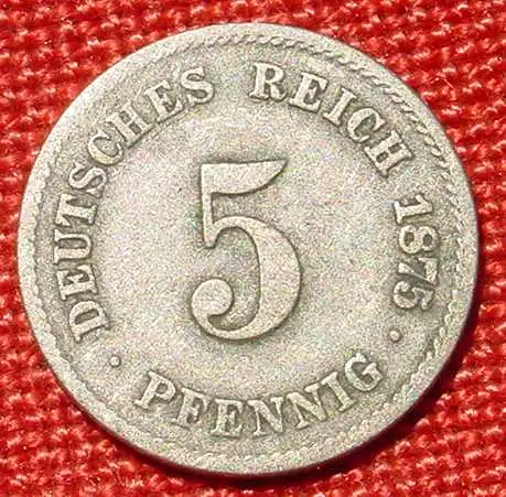 (1044012) Deutsches Reich 5 Pfennig 1875-G. Kaiserreich. J.3